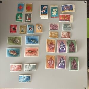 Vintage Republik Indonesia Stamp Collection